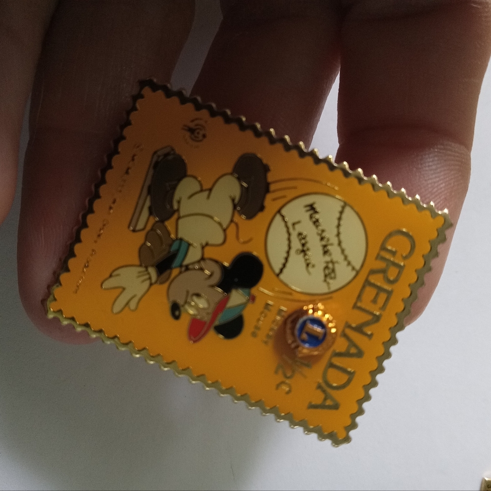 Lions Club Grenada Postage Stamp Usps Mickey Mouse Baseball View 2